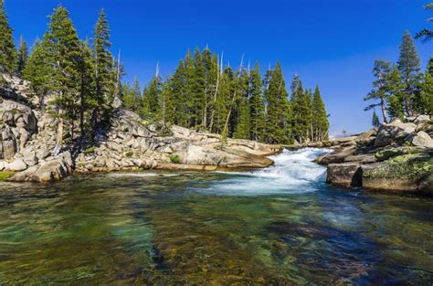 Cascade on the Tuolumne River, Tuolumne Meadows, Yosemite National Park ...