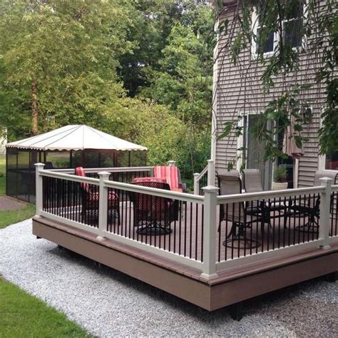 Weatherables Bellaire 3 ft. H x 8 ft. W Tan Vinyl Railing Kit-WTR ...