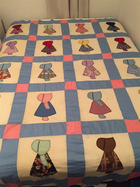 Sugar Sack SUNBONNET SUE Vintage QUILT Top Hand Appliquéd - Etsy