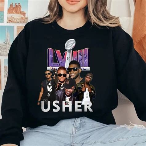 Usher Halftime Show, Superbowl Funny Slogan T-shirt, Sweatshirt, Hoodie ...