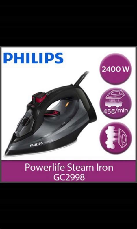 Philips powerlife steam iron GC2998, TV & Home Appliances, Irons ...