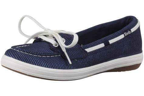 Keds Women's Glimmer Metallic Stripe Slip On Boat Shoes