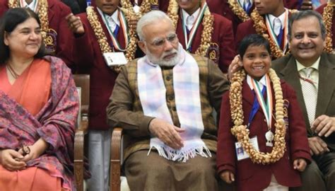 PM Narendra Modi presents National Bravery Awards
