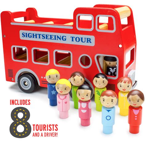 Double-Decker Tour Bus | TVEH-009 | The Wooden Toy Store