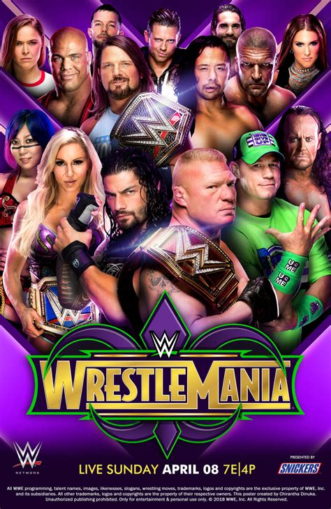 WWE WrestleMania 34 Poster by Chirantha on DeviantArt