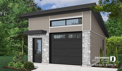 Garage plan Urban Nature 2 (3989-18) | Drummond House Plans