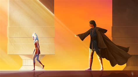 3840x2160 Resolution Ahsoka Tano and Anakin Skywalker Art 4K Wallpaper - Wallpapers Den