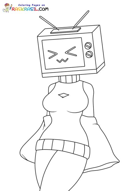 TV Woman Coloring Pages