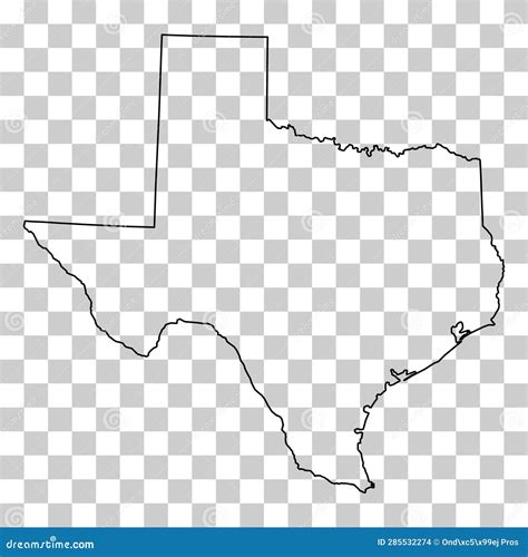 Texas Map Shape, United States of America. Flat Concept Icon Symbol ...