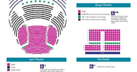 Lowry Lyric Theatre Seating Plan