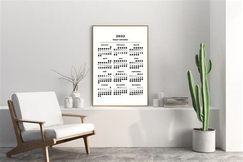 Lunar Calendar 2022 2022 Lunar Calendar Printable Calendar - Etsy