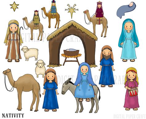 Nativity Clipart Christmas Clipart Christian Clipart - Etsy Israel