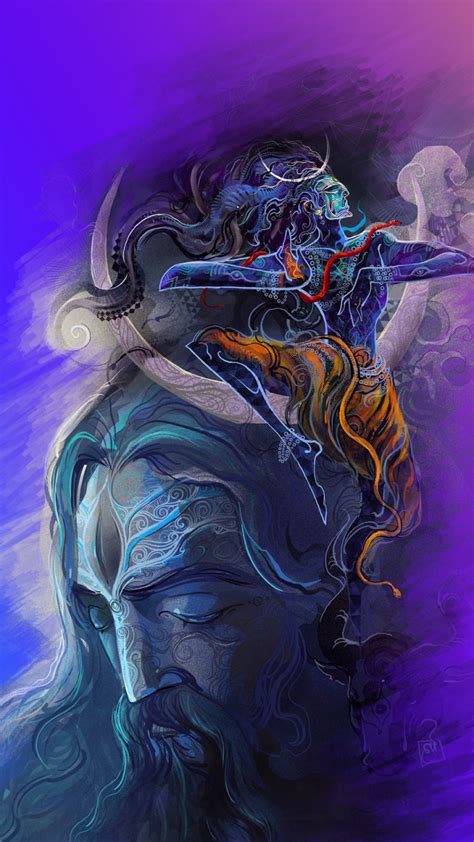 Download 720x1280 wallpaper lord shiva, god, digital art, samsung ...