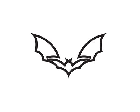 Bat black logo template white background icons app 579055 Vector Art at Vecteezy