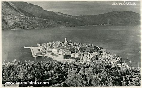 Vintage Panorama Korcula Old Town - Korculainfo