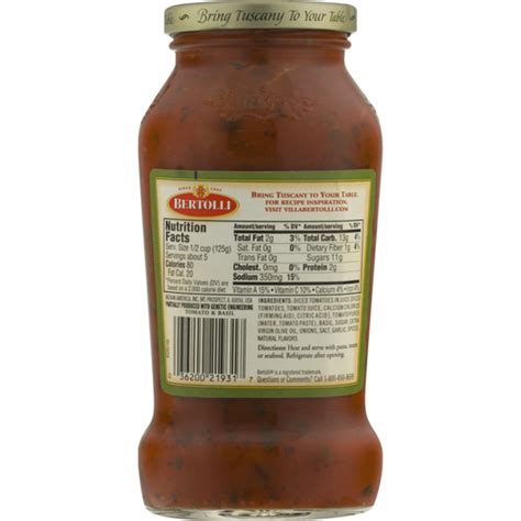 Bertolli Tomato & Basil Sauce (24 oz) - Instacart