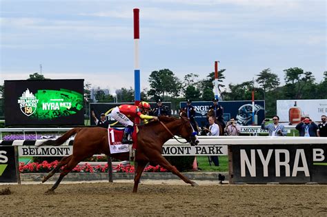 The scene at Belmont Park as Justify wins the Belmont Stakes and the Triple Crown - The ...