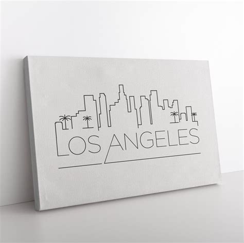 Los Angeles Skyline Canvas Print Los Angeles City Wall Art - Etsy