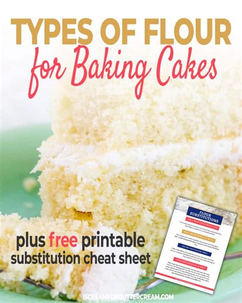 Types of Flour for Baking Cakes Plus Mixing Methods - I Scream for ...