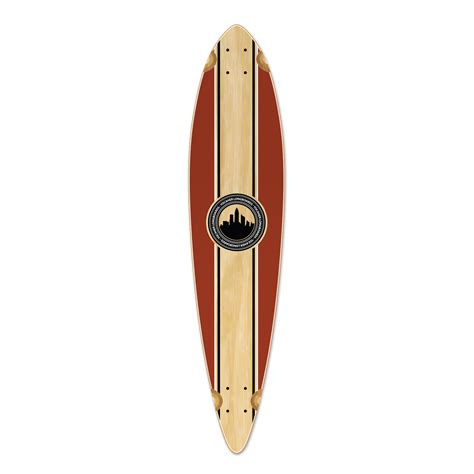 Pintail Longboard Deck - Crest Burgundy