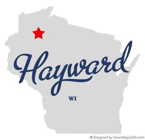 Map of Hayward, WI, Wisconsin