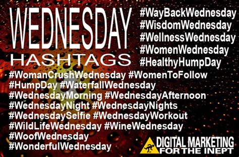 Wednesday Hashtags to Incorporate Into Your Social Media Postings