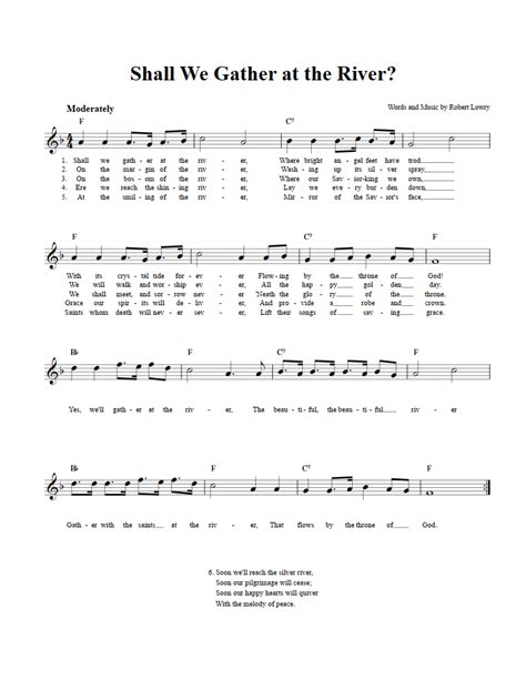 Shall We Gather at the River?: Chords, Lyrics, and Sheet Music for B ...