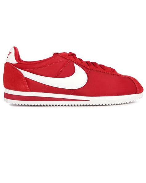 Nike Cortez Red Nylon Sneakers in Red for Men | Lyst