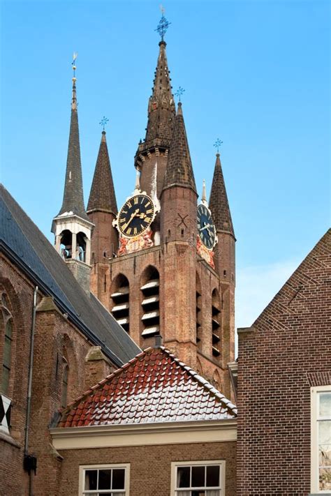 Delft Old Church Tower stock image. Image of architecture - 16842243