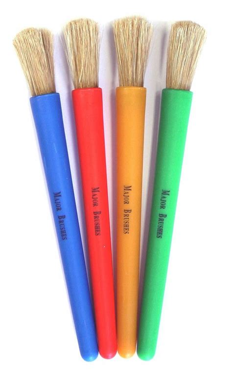 Children's Chubby Paint Brushes Pack of 4 Children's Art