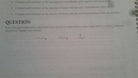 Solved solvent polarity 2. Compare and comment on the | Chegg.com