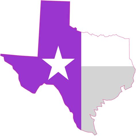 4in x 4in Purple Die Cut Texas Sticker Flag Bumper Sticker State Flag