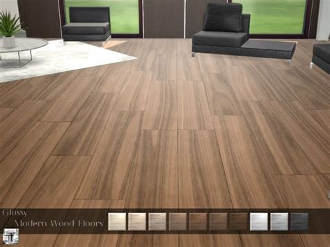 Sims 4 CC's - The Best: Glossy Modern Wood Floor by Torque | Sims 4 ...