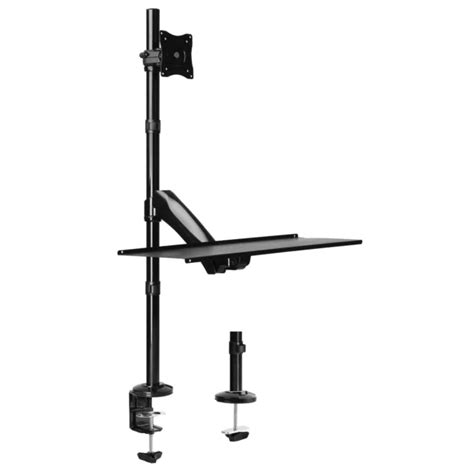 SIT-STAND ERGONOMIC MONITOR Desk Mount Adjustable Keyboard Height Workstation $58.45 - PicClick
