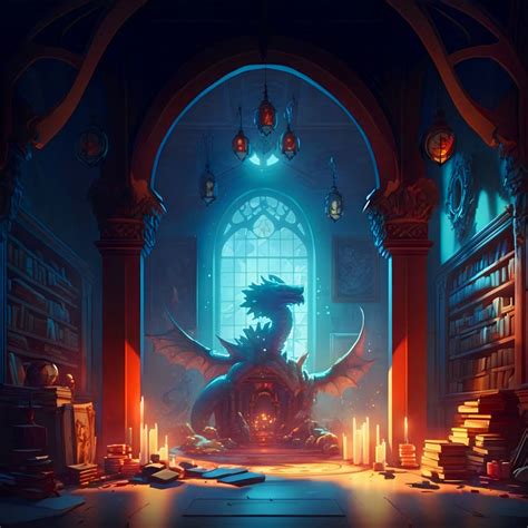 Dragon's Domain: A Medieval Castle Library by oanarinaldi on DeviantArt