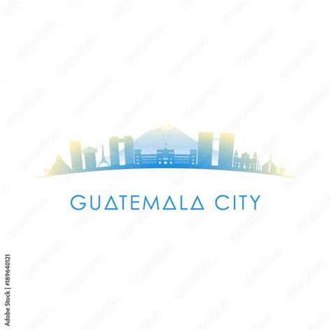 Guatemala city skyline silhouette. Vector design colorful illustration ...