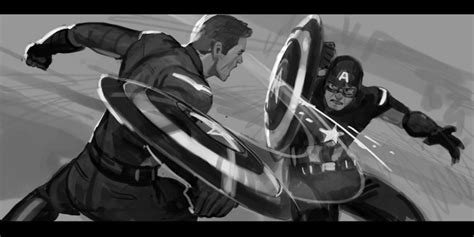 Endgame Concept Art Shows Early Look at Cap vs. Cap Fight Sequence