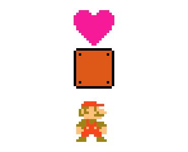 Super Mario Bros. 8-Bit Stickers - Mario hitting a Block Super Mario ...