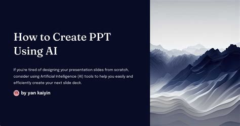 How to Create PPT Using AI