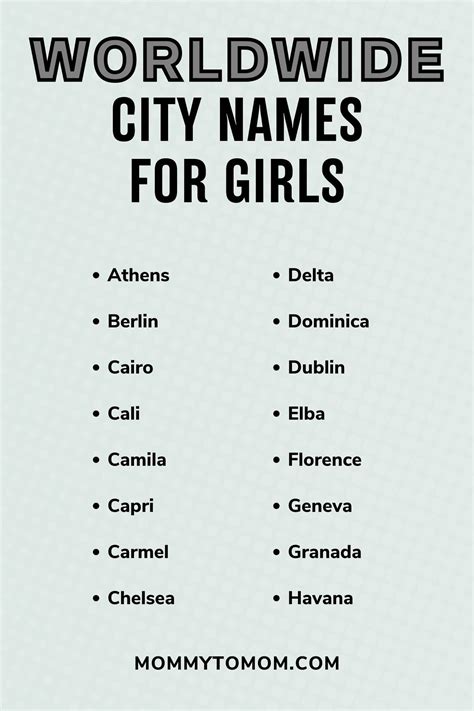 170 Cool City Names For Girls Inspired By Places