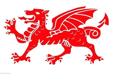 £2.29 GBP - Welsh Red Dragon Wales Symbol Sticker Decal Graphic Vinyl ...