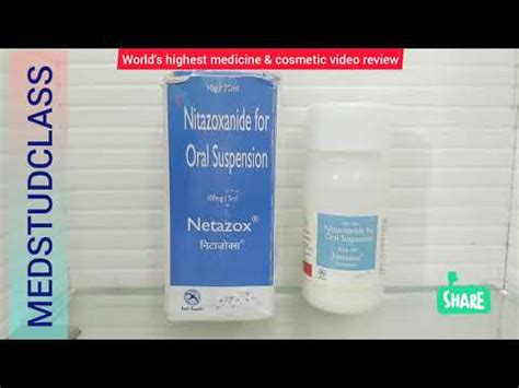 Netazox suspension Nitazoxanide uses side effects complete info 👍 - YouTube