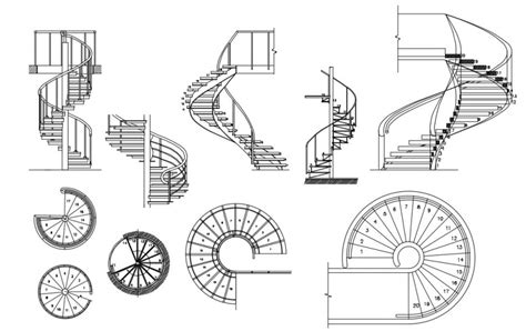 Spiral Stairs Plan Autocad - Design Talk