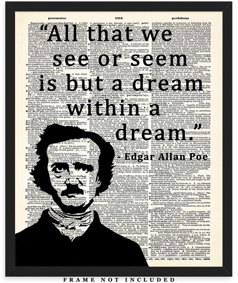 Buy Inspirational Wall Art, Edgar Allan Poe Quote: All That We See or Seem… Motivational Wall ...
