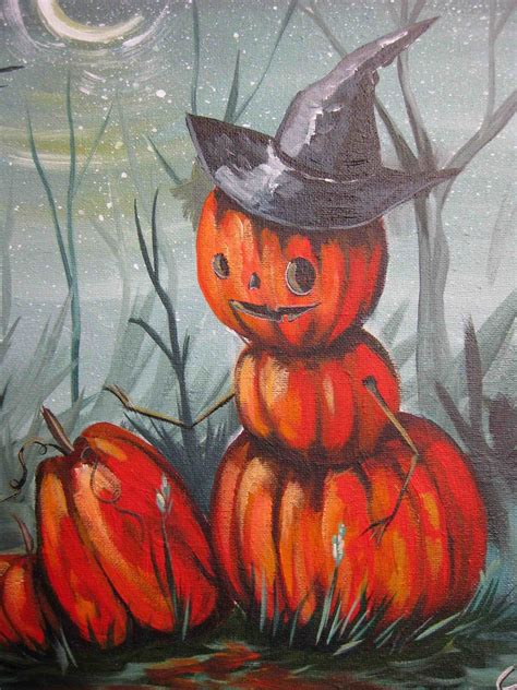 Paintings Trees U Images Pinterest ... | Halloween painting, Painting ...