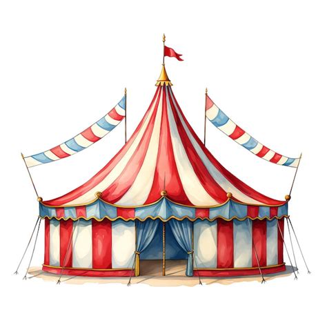 Premium Photo | Beautiful Circus Tent watercolor Carnival clipart ...