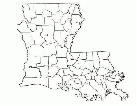 Blank Outline Map Of Louisiana Parishes Interactivew 2022 - US Map Printable Blank