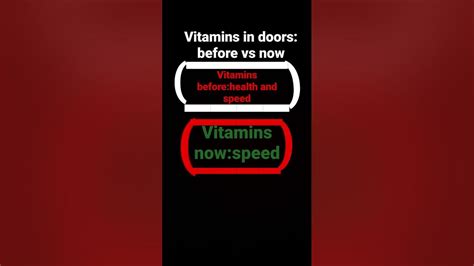 vitamins in doors:before vs now - YouTube