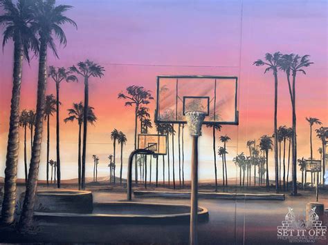 Graffiti Artist Melbourne 3D Abstract Basketball Court Wall Mural ...