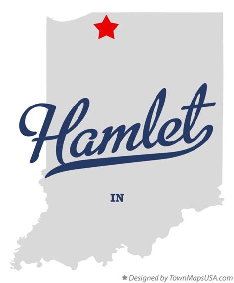 Map of Hamlet, IN, Indiana